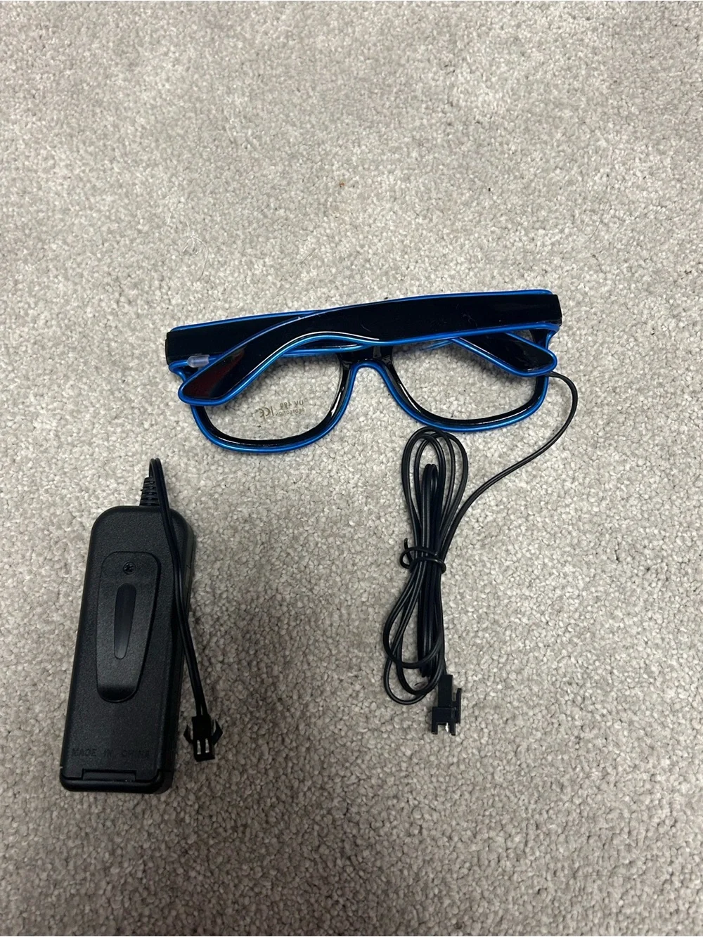 Spooktacular Creations Blue LED Light-Up Glasses - Electronics Wearable